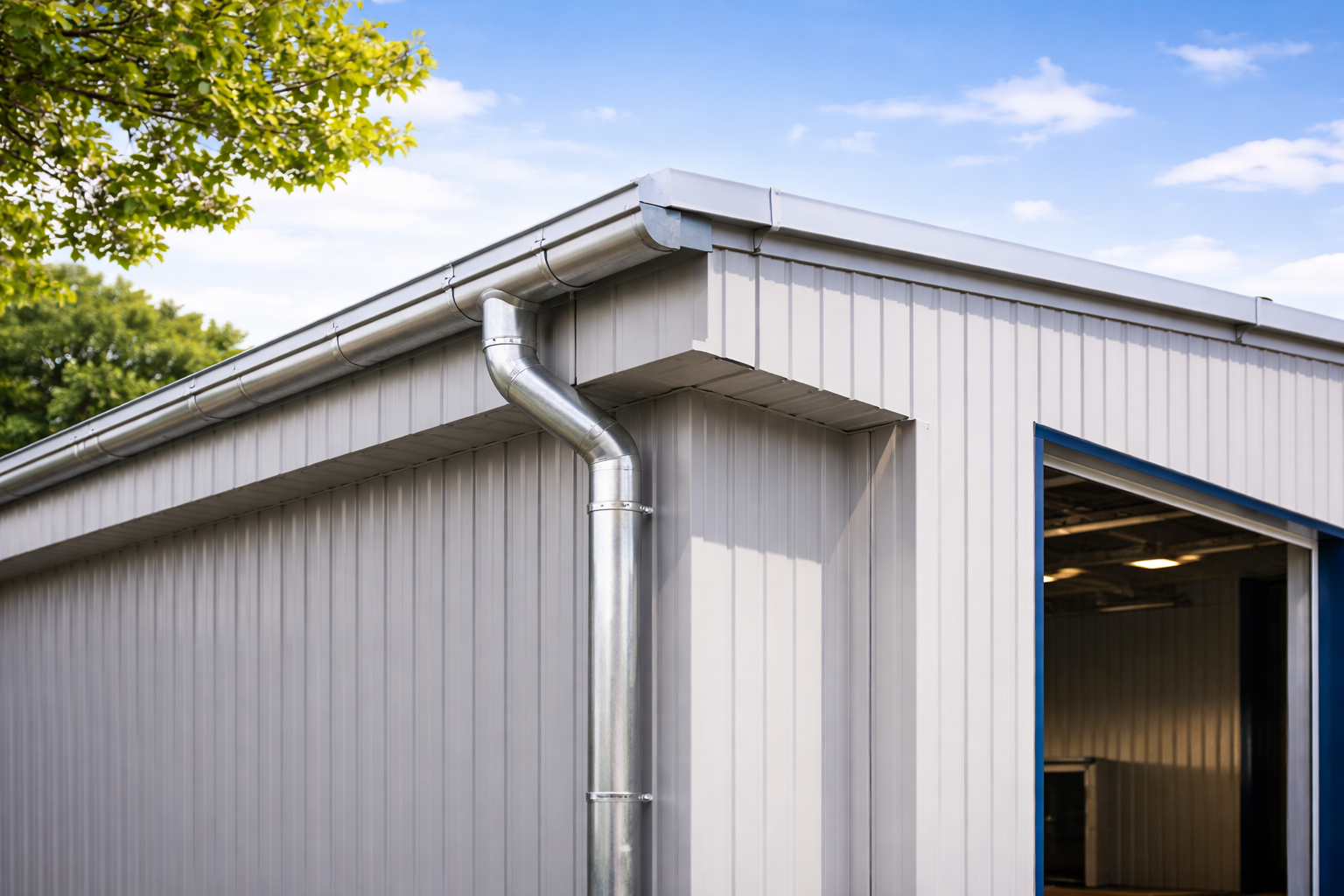 Instalação de calhas - exemplo 4